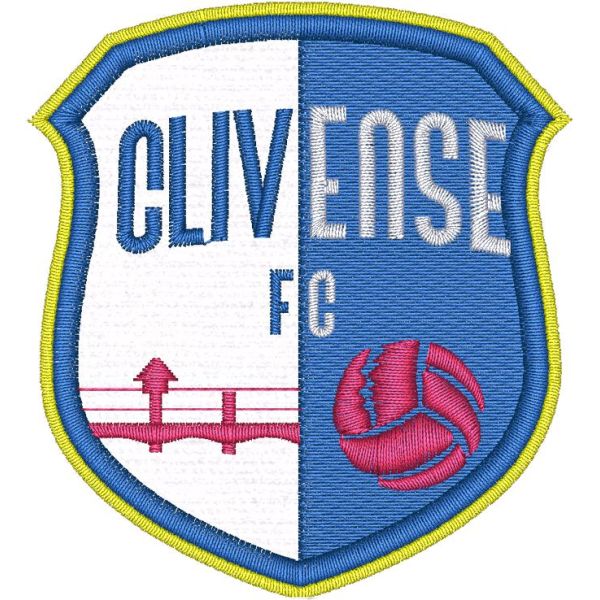 Patch ricamato logo  CLIVENSE FC calcio cm. 7,5 x 7,0  Cod.20211005_A