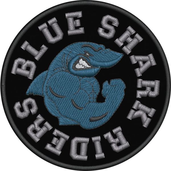 Patch diametro cm.10  BLUE SHARK RIDERS Cod.20211010_A