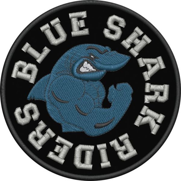 Patch diametro cm.12  BLUE SHARK RIDERS Cod.20211010_B