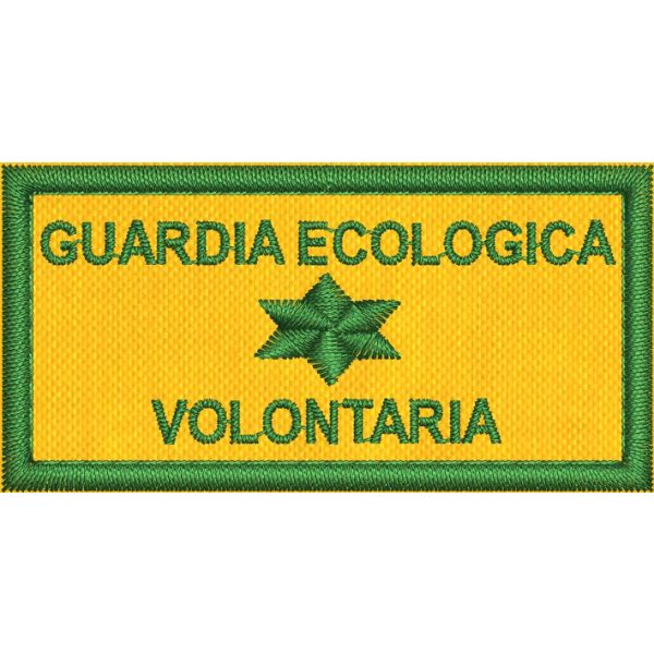 PATCH ricamato GUARDIA ECOLOGICA VOLONTARIA Cm. 6 X 3 Cod.20211027_A