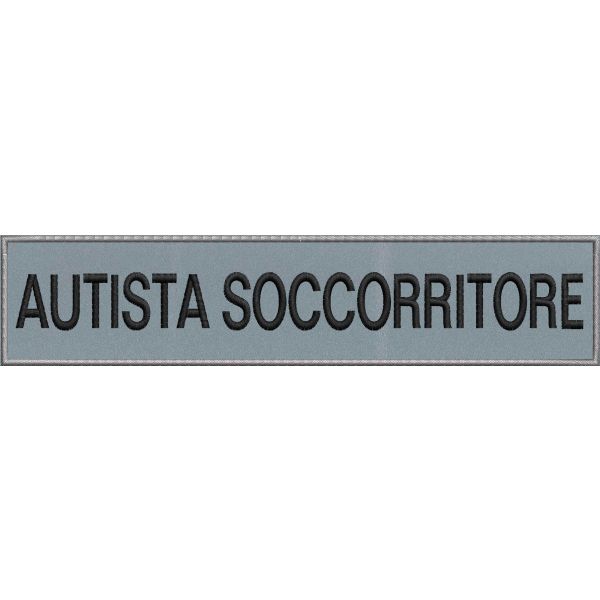 Patch ricamato cm. 23 x 5 AUTISTA SOCCORRITORE  Cod.20211103_A