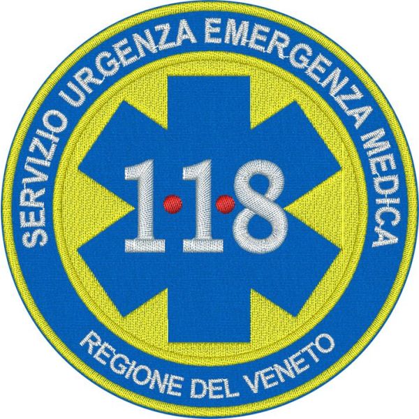 Patch da petto 118 SUEM regione Veneto diam_9 cm. con filo fluo 