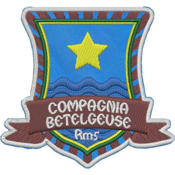Patch  ricamato scudetto COMPAGNIA BETELGEUSE rm5  alt. cm_8 Cod.20220201_A