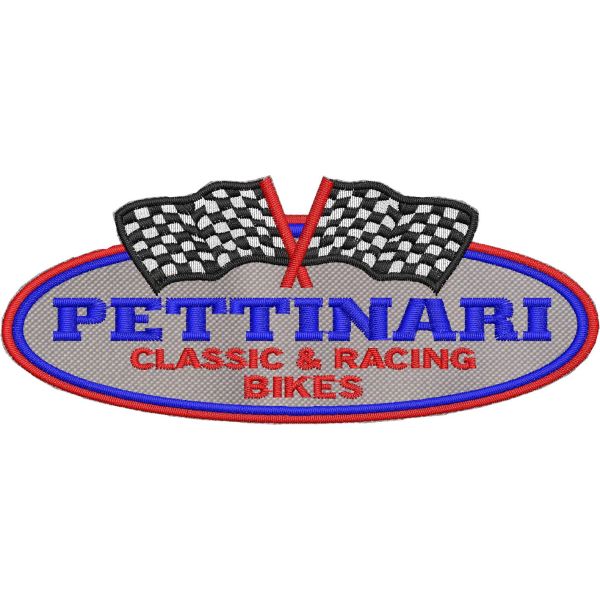 Patch Ricamato PETTINARI RACING TEAM  cm. 12,0 x 5,0 Cod.20220206_A