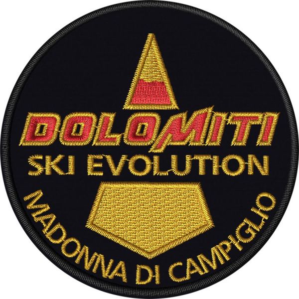 Stemma ricamato DOLOMITI SKI EVOLUTION diam. cm. 8