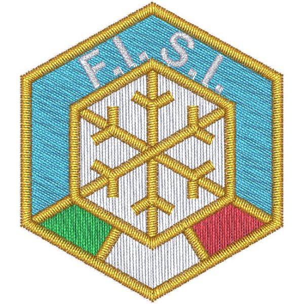 ESAGONALE ricamato FISI mm. 47 x 54