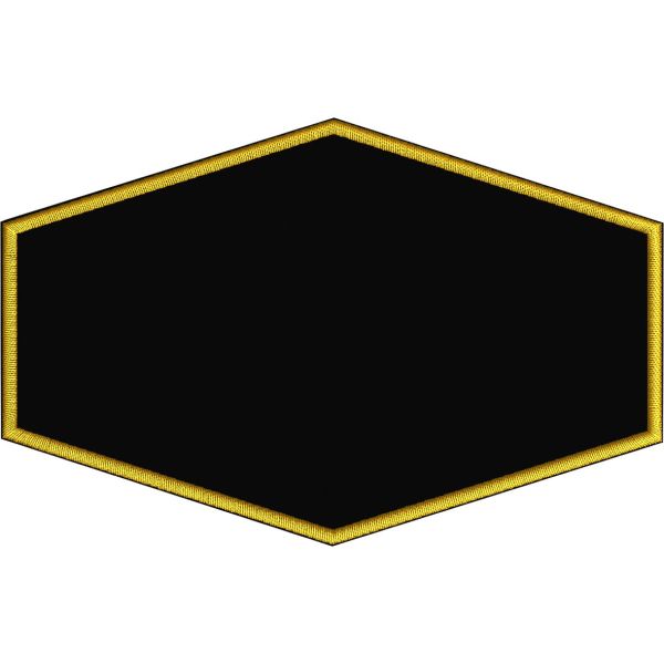 Patch RICAMATO ESAGONO solo bordo group storm riders in AVVICINAMENTO su base cm.12 x 7,5 i