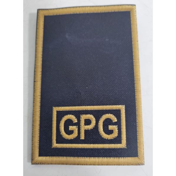 Tubolare ricamato GPG confezionato rifinito con dimens. 90 X 60 mm. Cod. 20220318_A
