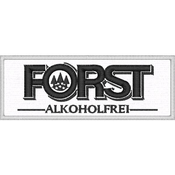 Patch ricamata Logo FORST ALKOHOLFREI cortina 2021 cm.11,0  PER 4,0 Cod.20220327_A