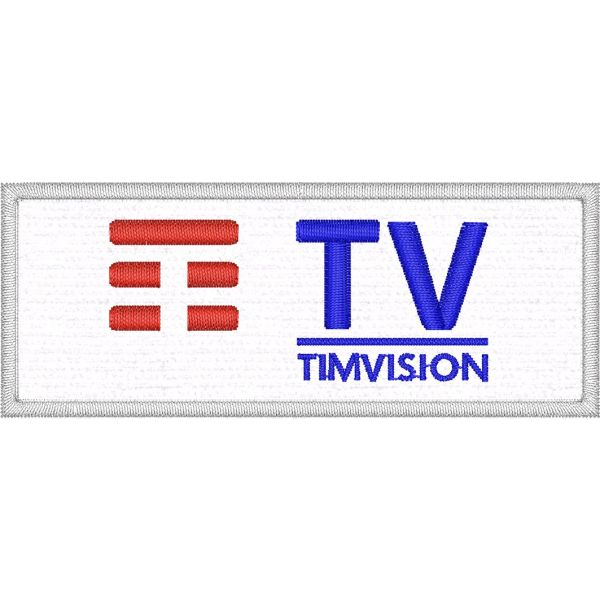 Patch ricamata Logo TIM VISION sponsor sci cm.9,0  PER 3,5 