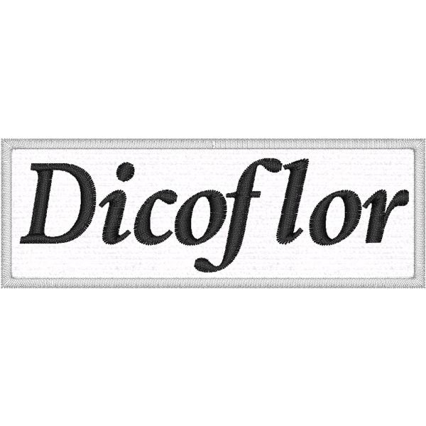 Patch ricamata Logo Dicoflor sponsor sci cm. 10,0  PER 3,5 Cod.20220329_A
