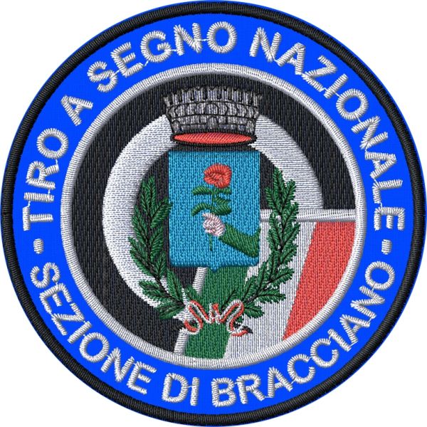 Patch ricamato Tiro a segno sez. di BRACCIANO diam. 8