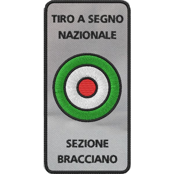 Patch ricamato Tiro a segno NAZIONALE SEZIONE DI BRACCIANO 