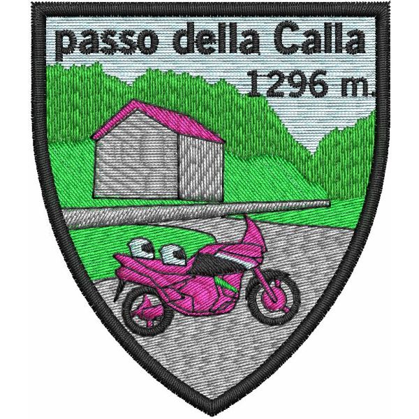Patch completamente ricamato passo della Calla  mm. 70x60 c