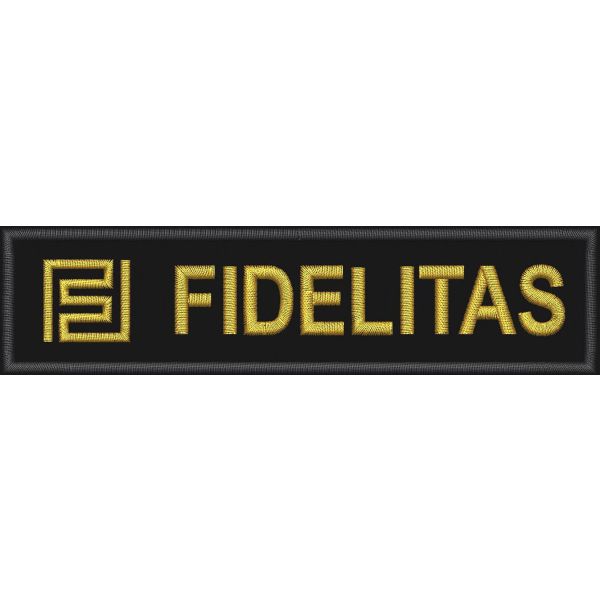 Fascetta ricamata logo FF FIDELITAS  cm. 14 x 3 