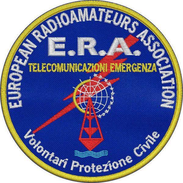 Patch ricamato stemma tondo EUROPEAN RADIOAMATEURS ASSOCIATION diam. cm.9