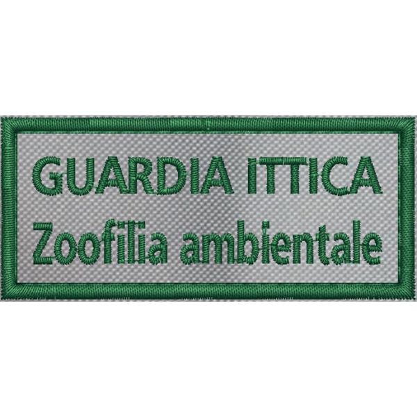 Patch ricamato GUARDIA ITTICA Zoofilia ambientale con selezione incarico