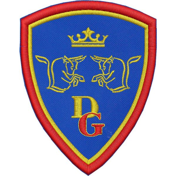 Scudetto ricamato su fondo BLU CM. 9 X 7 (Demetra Group)