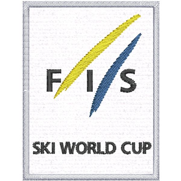 Patch Ricamato FIS SKI WORLD CUP mm.60X45