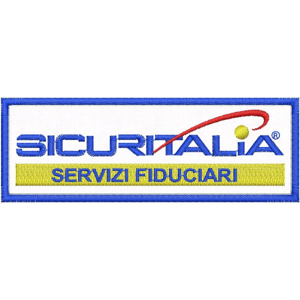 Mostrina ricamata mm.100 x 35  SICURITALIA SERVIZI FIDUCIARI 