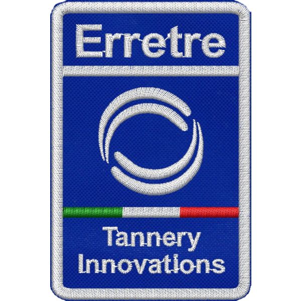 Patch rettangolare ricamato Erretre Tannery Innovations cm. 5.0 x 7.5 c