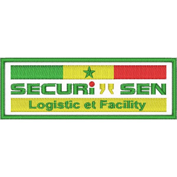 Mostrina ricamata mm.100 x 35  SECURI SEN Logistic et Facility 