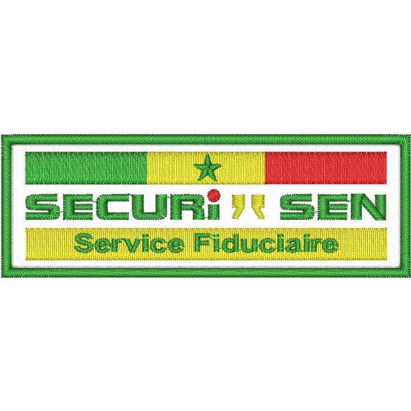 Mostrina ricamata mm.100 x 35  SECURI SEN Service Fiduciare  Cod.20221028_C
