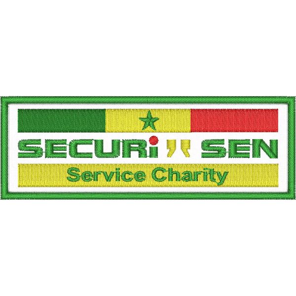 Mostrina ricamata mm.100 x 35  SECURI SEN Service Charity