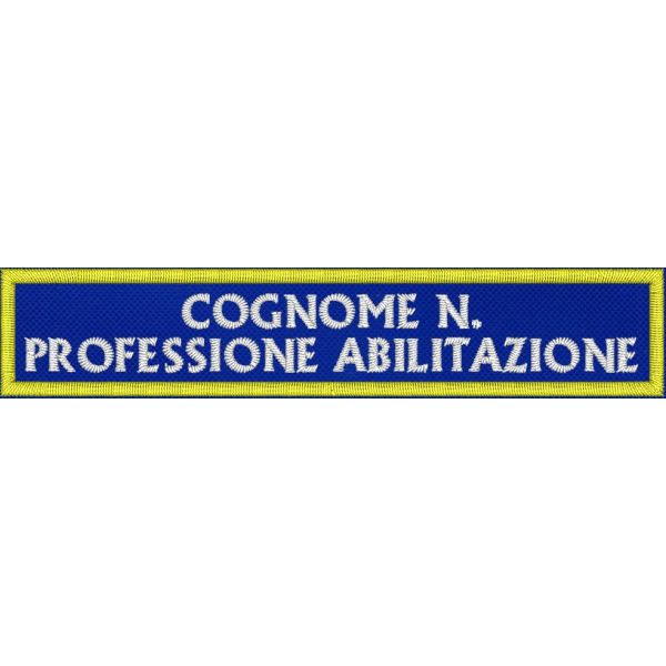 10 x 2  PROTEZIONE CIVILE, identificativo con il proprio nome