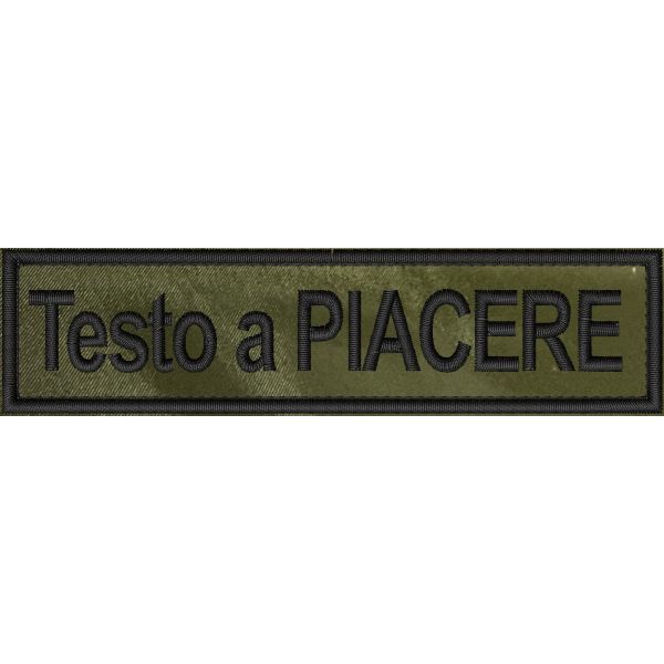 Mostrina ricamata tipo ESERCITO con dicitura piacere