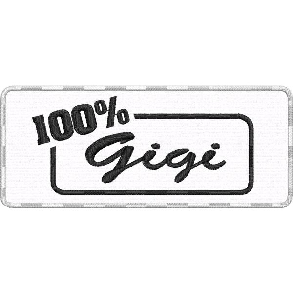 Patch ricamata personalizzata su  nera con nome a piacere  cm. 12 X 5 