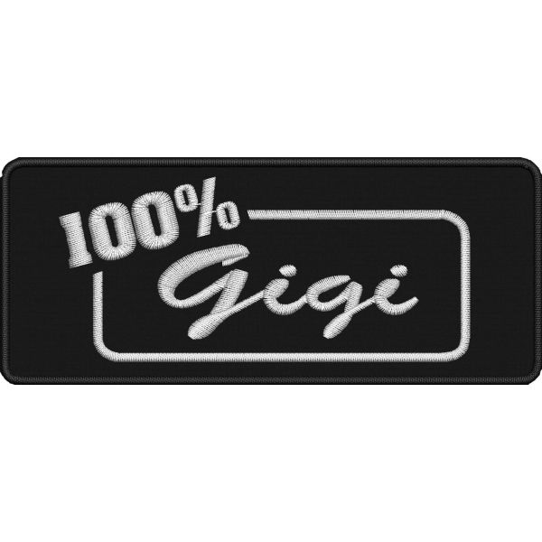 Patch ricamata personalizzata su  nera con nome a piacere  cm. 12 X 5 