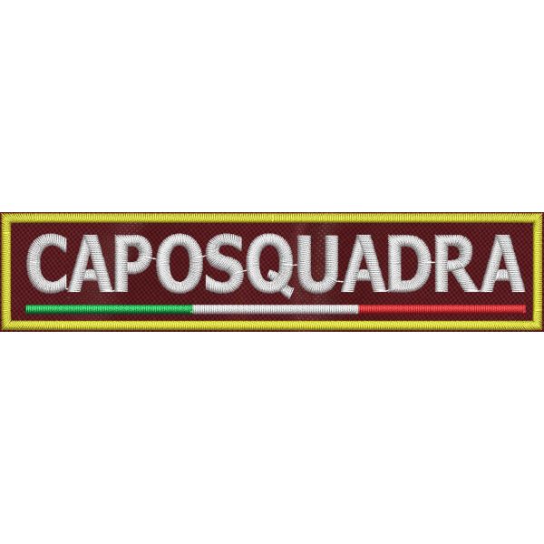 Patch ricamato su base blu granta ( CAPOSQUADRA) cm. 12 x 2,5 Cod.20221142_A