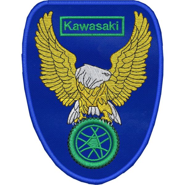 Patch ricamata aquila KAWASAKI   cm.10 x 8,5 Cod.20221145_A