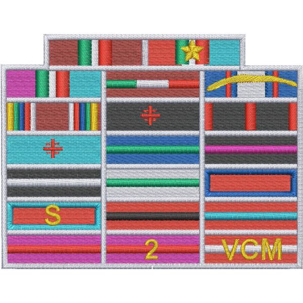 Patch ricamata con raccolta di 20 NASTRINI identifacativi mis. cm.11 x 8,5  Cod.20221217_A