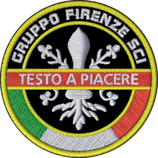 Patch GRUPPO FIRENZE SCI con ricamato un testo a piacere 