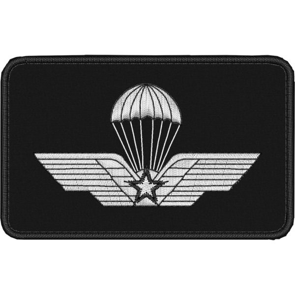 Patch ricamato BREVETTO PARACADUTISTA MILITARE su base VERDE