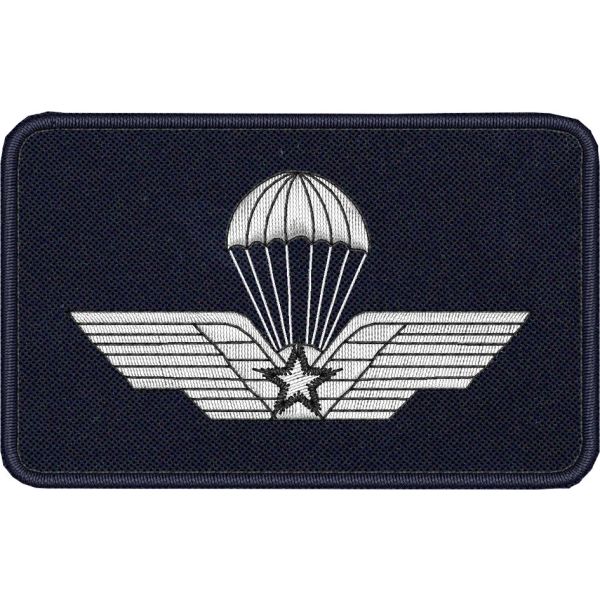 Patch ricamato BREVETTO PARACADUTISTA MILITARE su base VERDE