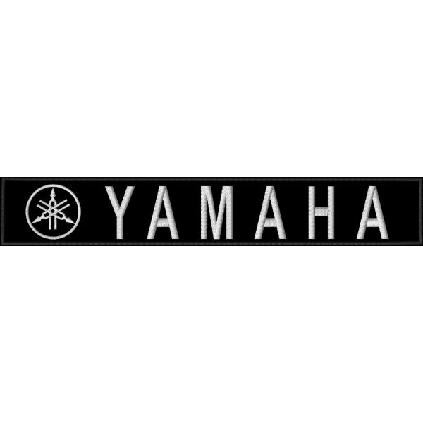 Stemma, Patch ricamato (YAMAHA) su base NERA cm. 25X4 
