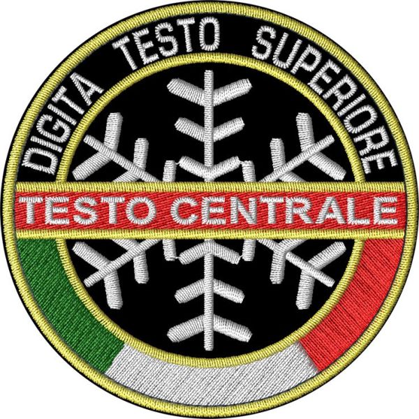 Patch SCIATORI pers. su fondo NERO con "2 TESTI A PIACERE" Cod. 20230143_A