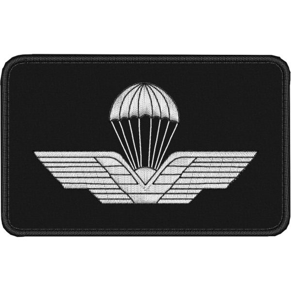 Patch ricamato BREVETTO PARACADUTISTA CIVILE su base nera