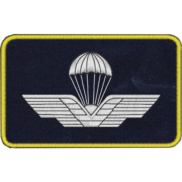Patch ricamato BREVETTO PARACADUTISTA CIVILE su base nera