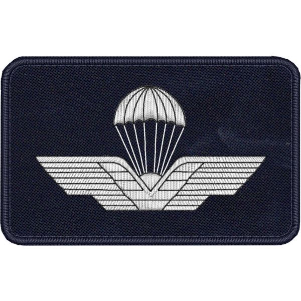 Patch ricamato BREVETTO PARACADUTISTA CIVILE su base nera