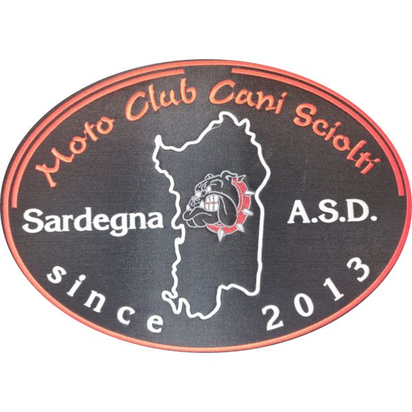 Patch ovale Altezza 21.6 cm. largh.30 M.C. CANI SCIOLTI SINCE