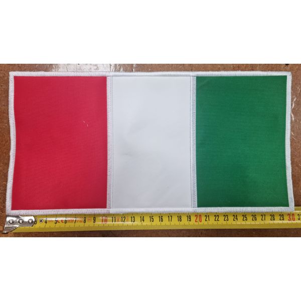 Tricolore ITALIA con riporti di tessuto Cm. 30 x 15 di altezza Cod.20230526_A