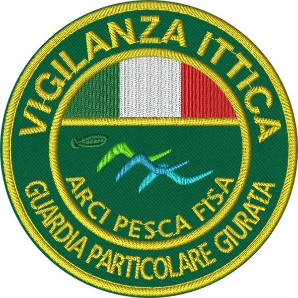Patch diam.8,5 cm  GUARDIA GIURATA ARCI PESCA vigilanza ittica 
