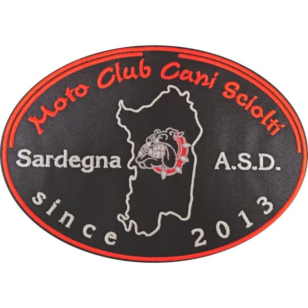 Patch ovale Altezza 13 cm. largh.18 M.C. CANI SCIOLTI SINCE 2013