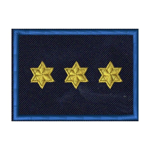 Patch Ricamata C.A.N. (CAPITANO ) base blu navy, bordo blu e gradi DORATI