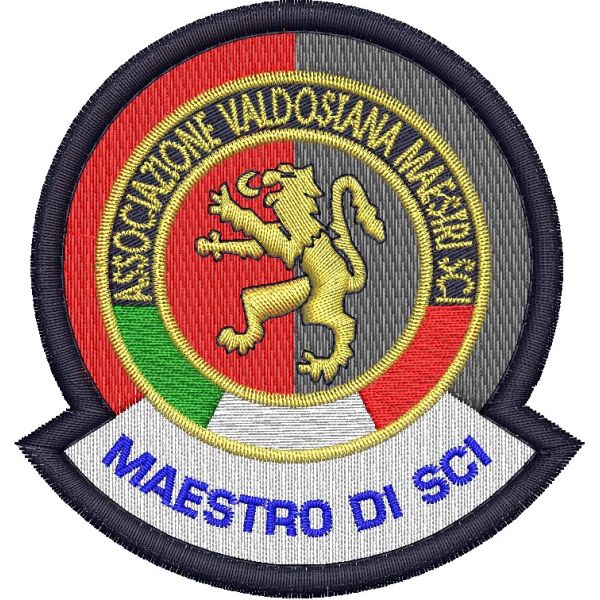 Patch ricamato a scudetto  ASSOCIAZIONE valdostana SENZA TESTO