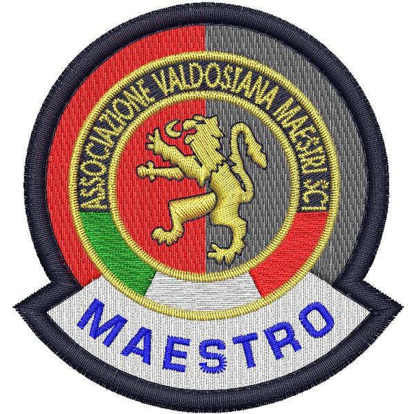 Patch ricamato a scudetto  ASSOCIAZIONE valdostana SENZA TESTO